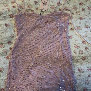Polly Pink Rhinestone Dress